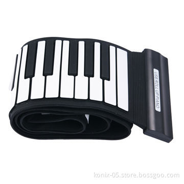 Foldable midi 88 keys roll up piano with silicone keyboard